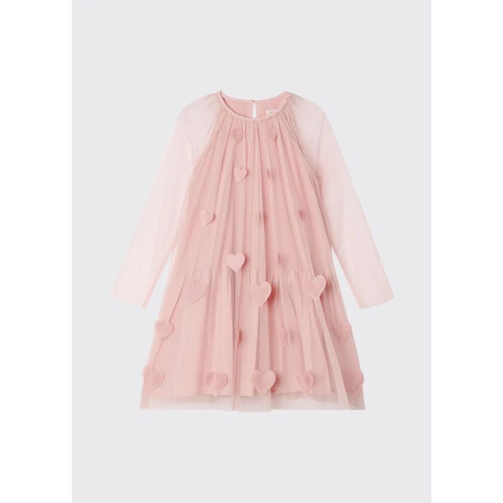 STELLA MCCARTNEY KIDS Girl's 3D Hearts Tulle Dress Size 5 years
